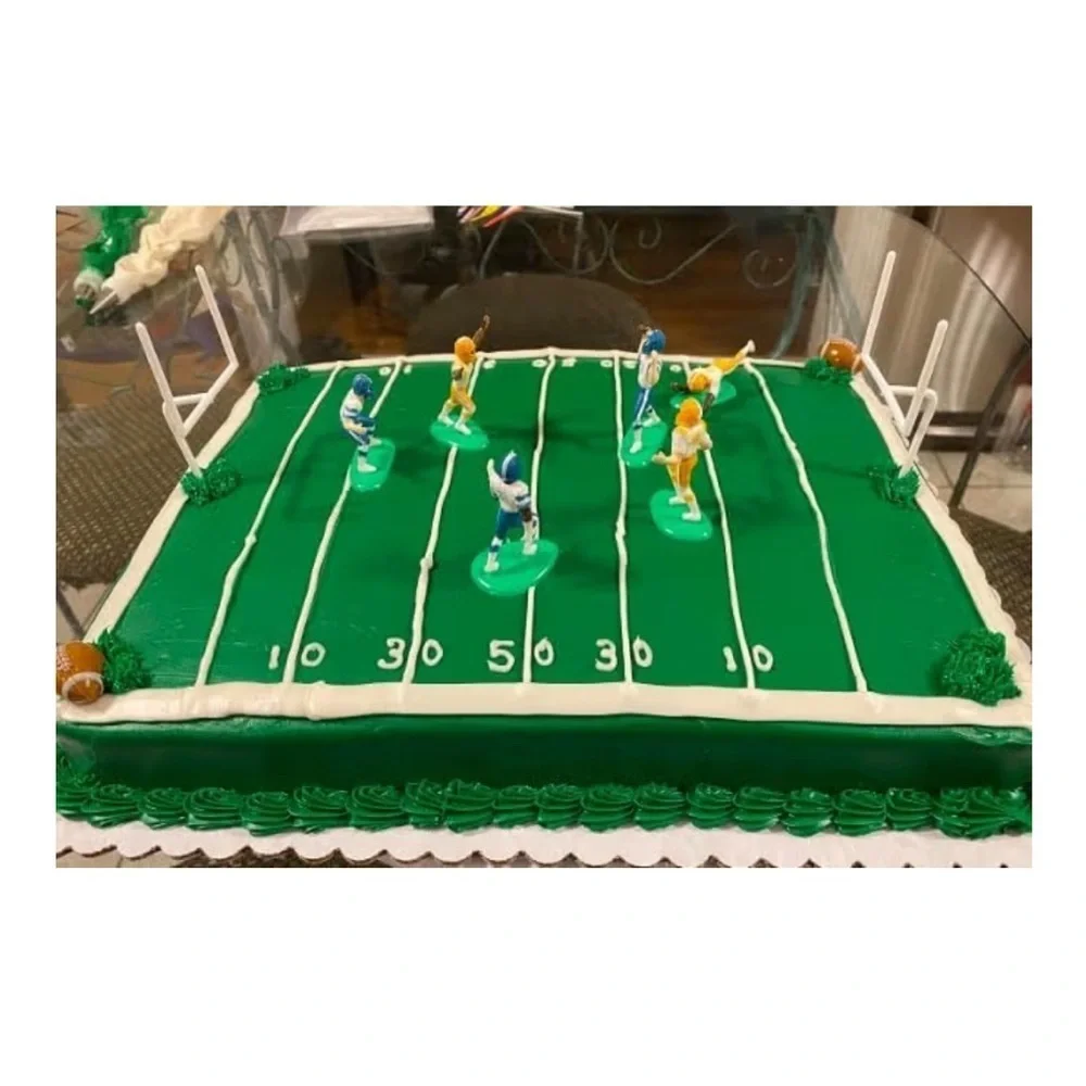 Football Touchdown Cake Topper Decorating Set